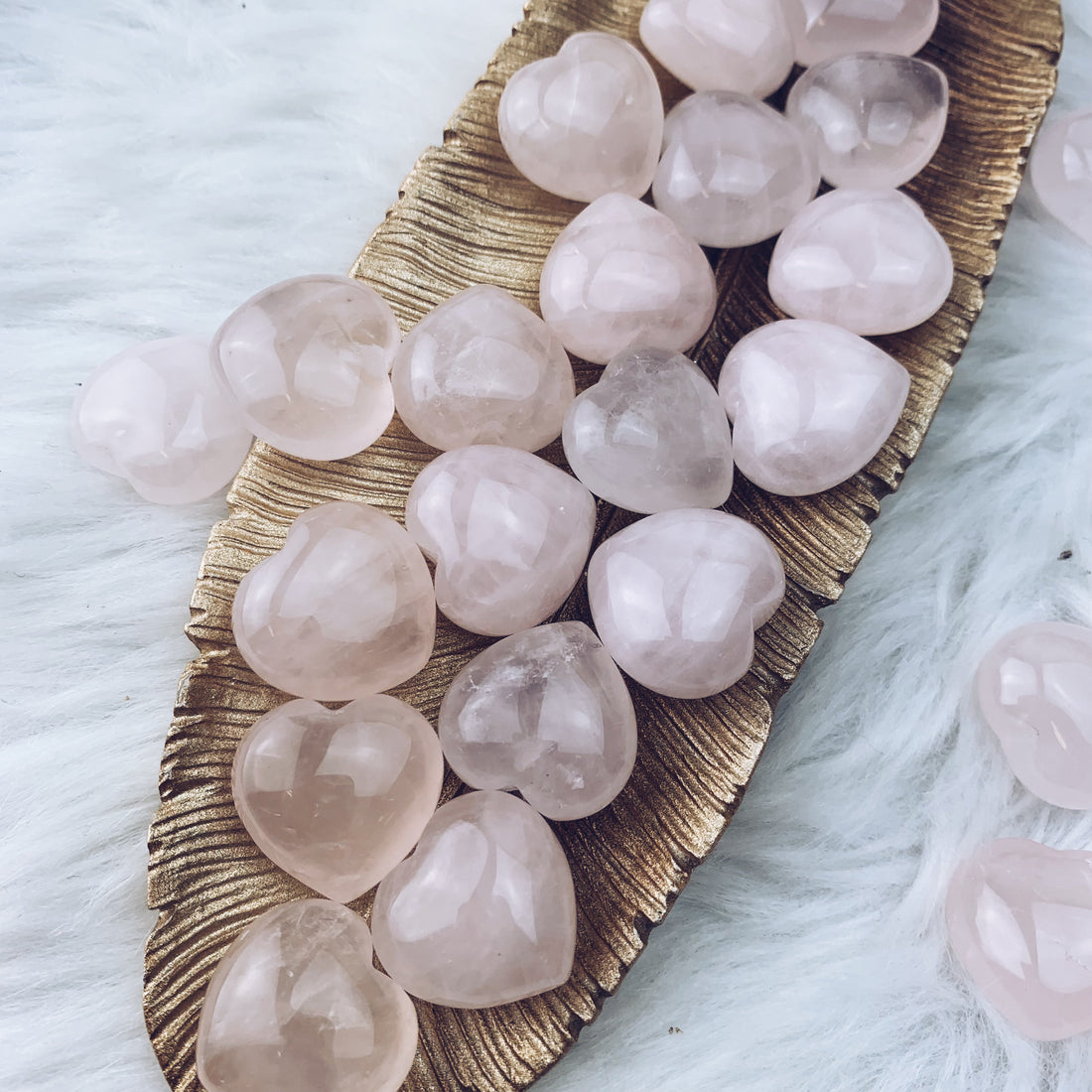 Rose Quartz Hearts 0.75" (940) - The Bead Shoppe & Enclave Gems