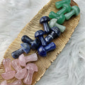 Rose Quartz, Aventurine, Sodalite Mushrooms (941) - The Bead Shoppe & Enclave Gems