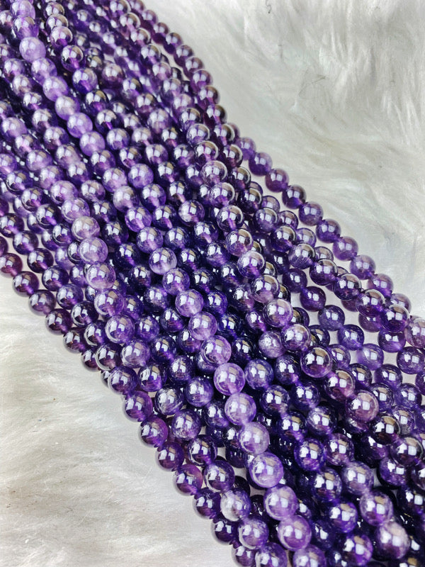 Amethyst 6 mm - The Bead N Crystal & Enclave Gems