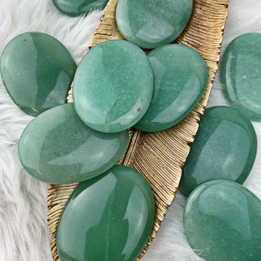 Aventurine Palm Stone (954) - The Bead Shoppe & Enclave Gems