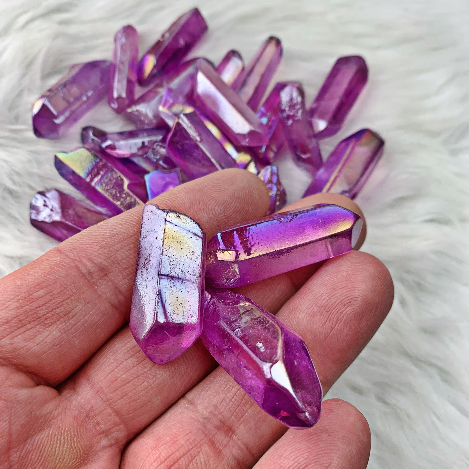 Pink Aura Quartz Point (958) - The Bead Shoppe & Enclave Gems