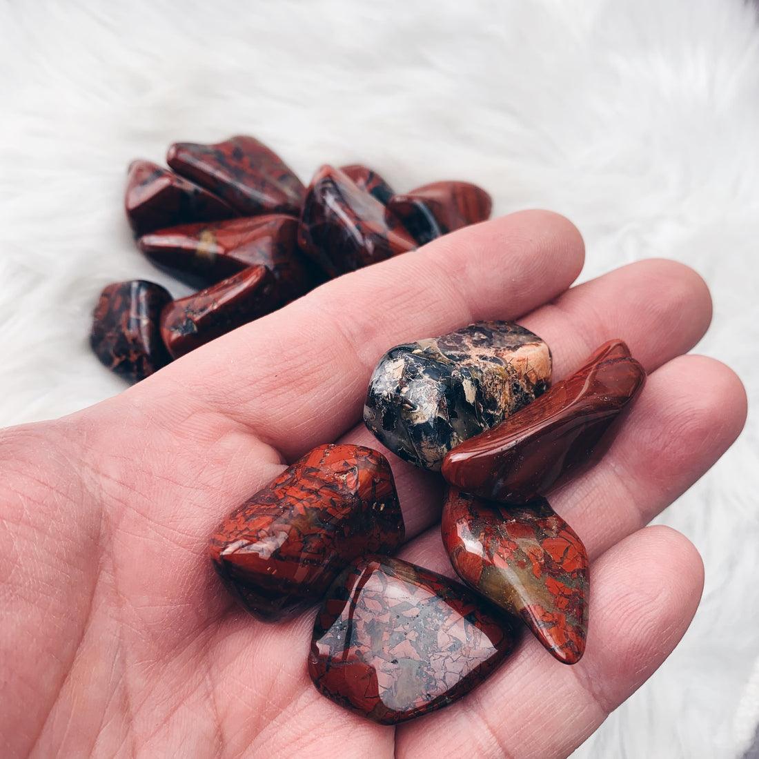 Brecciated Jasper Tumbled Stone (976) - The Bead Shoppe & Enclave Gems