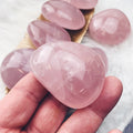 Rose Quartz (Madagascar) Palm Stone (993) - The Bead Shoppe & Enclave Gems