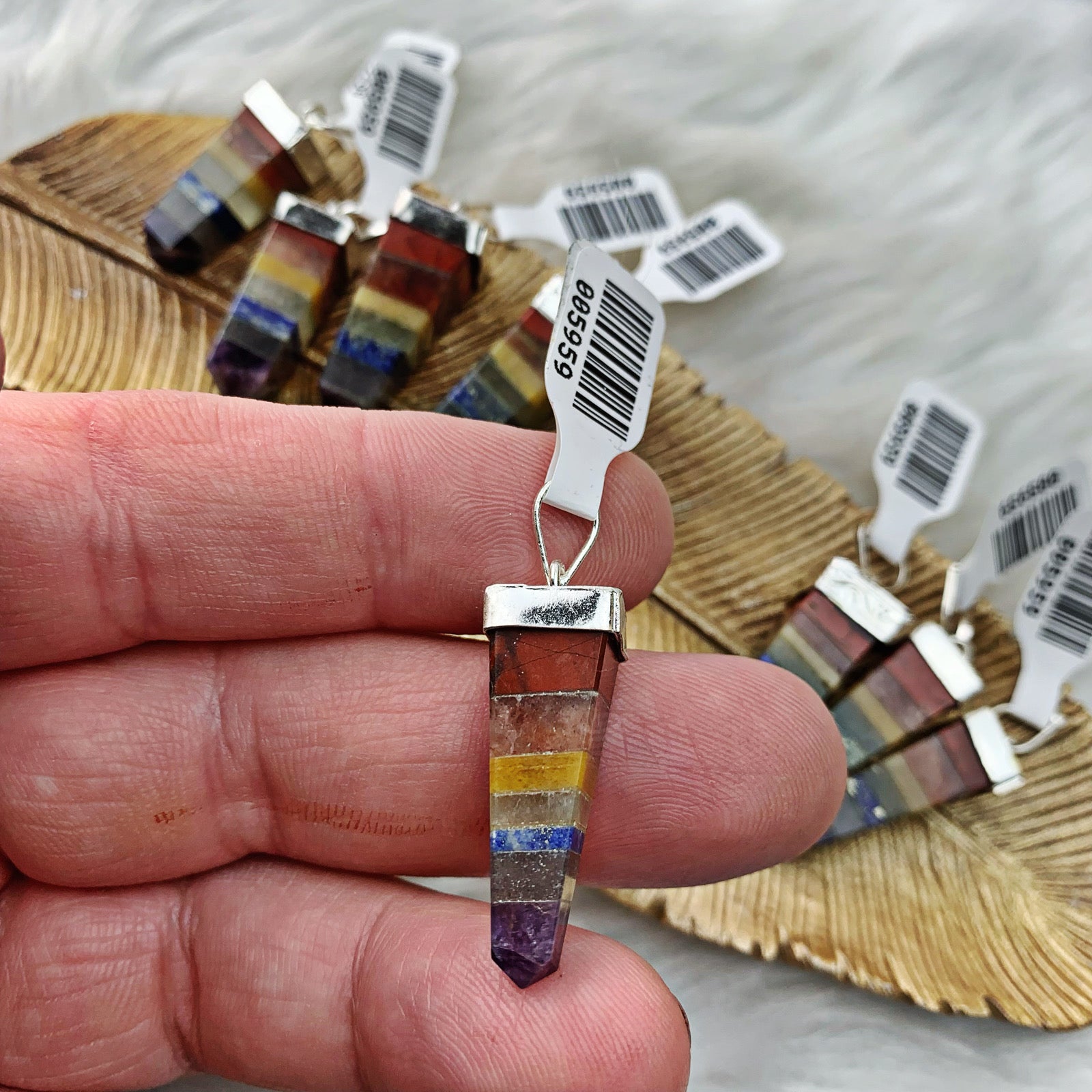 Chakra Obelisk Pendant (3) - The Bead N Crystal & Enclave Gems