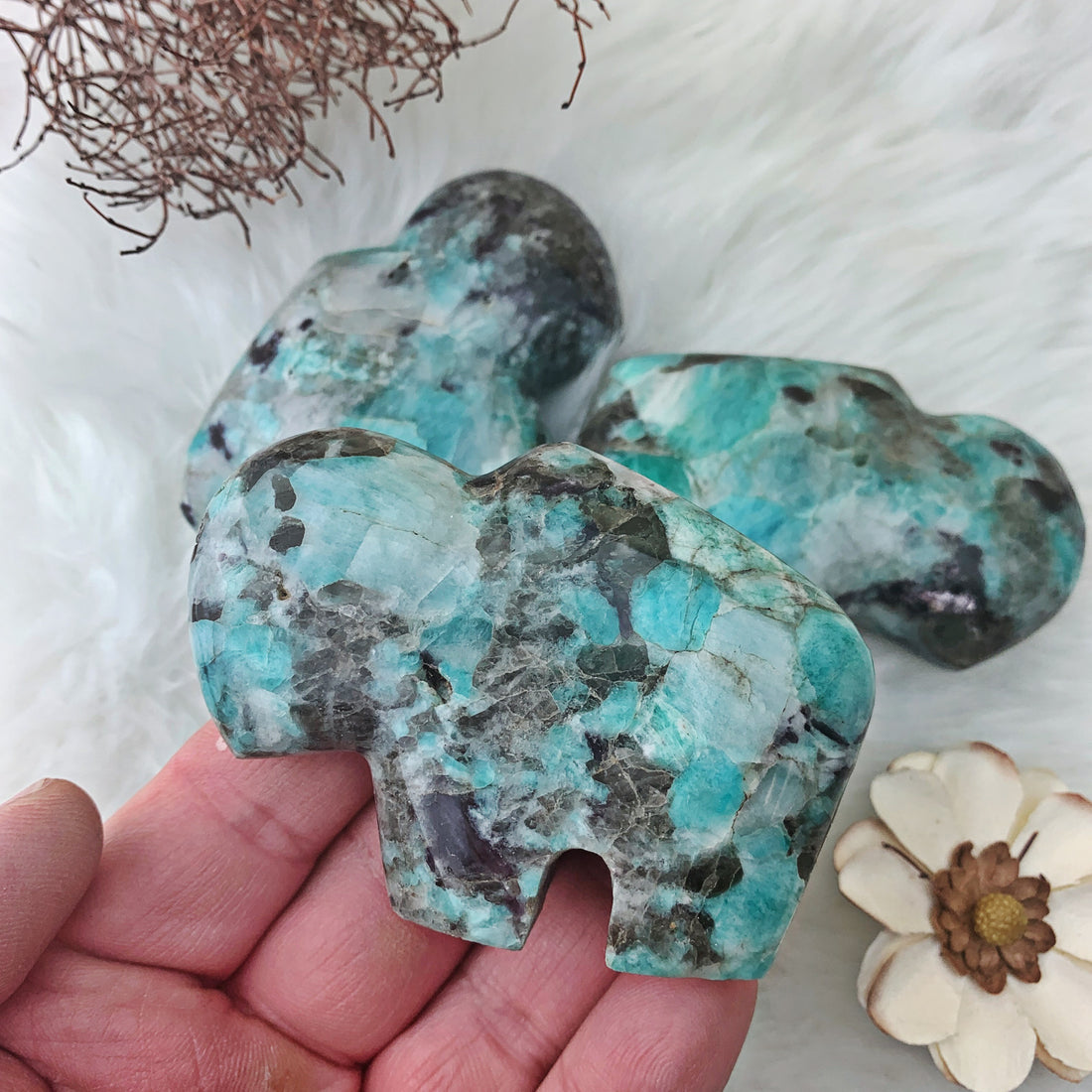 Madagascar Amazonite Buffalo (714) - The Bead N Crystal & Enclave Gems