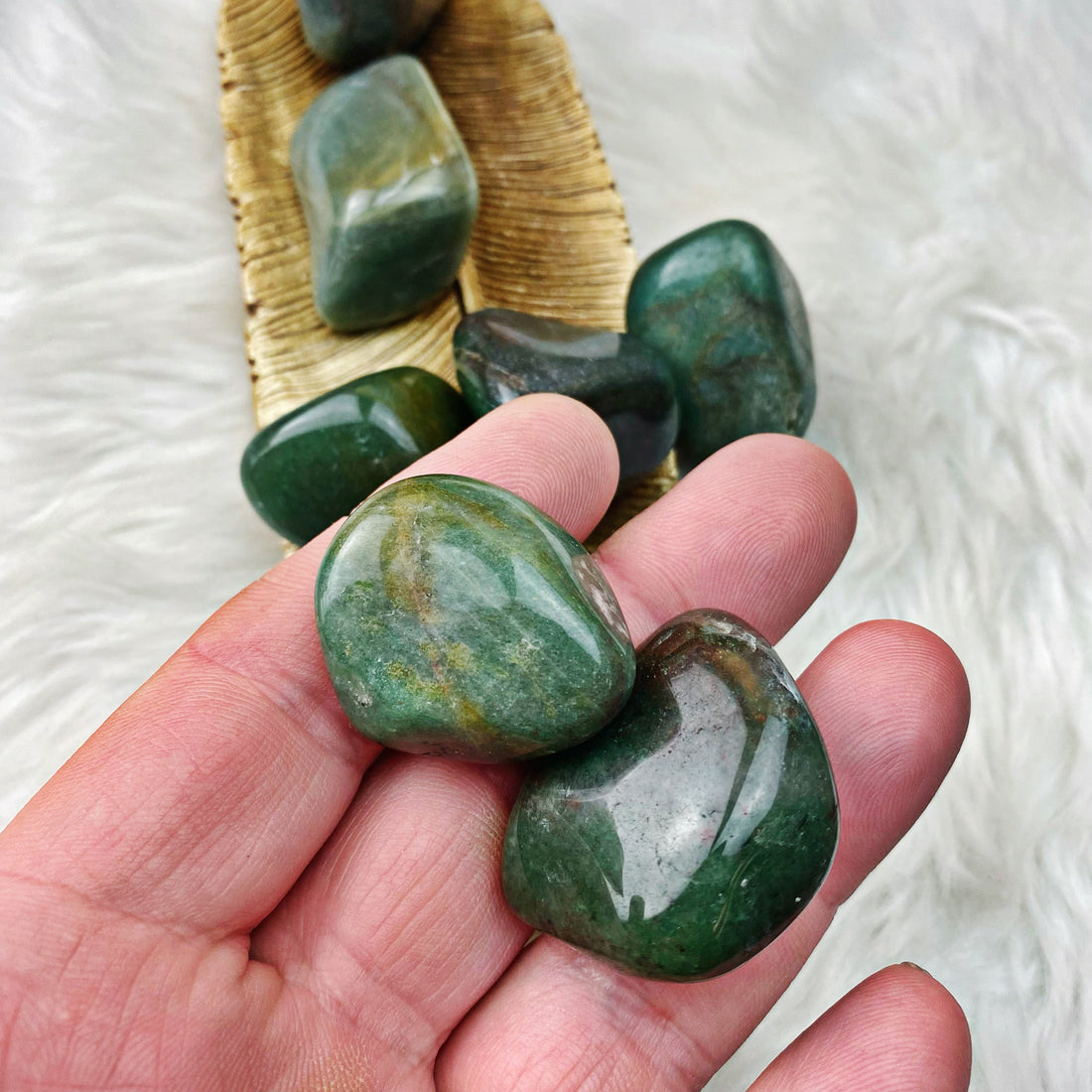 Aventurine Tumbled Stones (55) - The Bead N Crystal & Enclave Gems