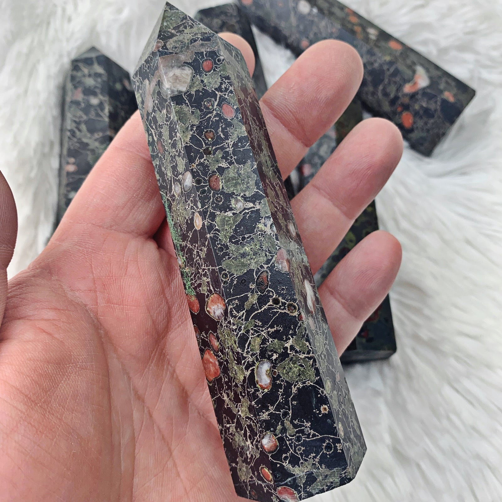 Plumite Jasper Tower (744) Metaphysical Crystals