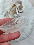 Crystal Quartz Crescent Bowls (681) - The Bead N Crystal & Enclave Gems