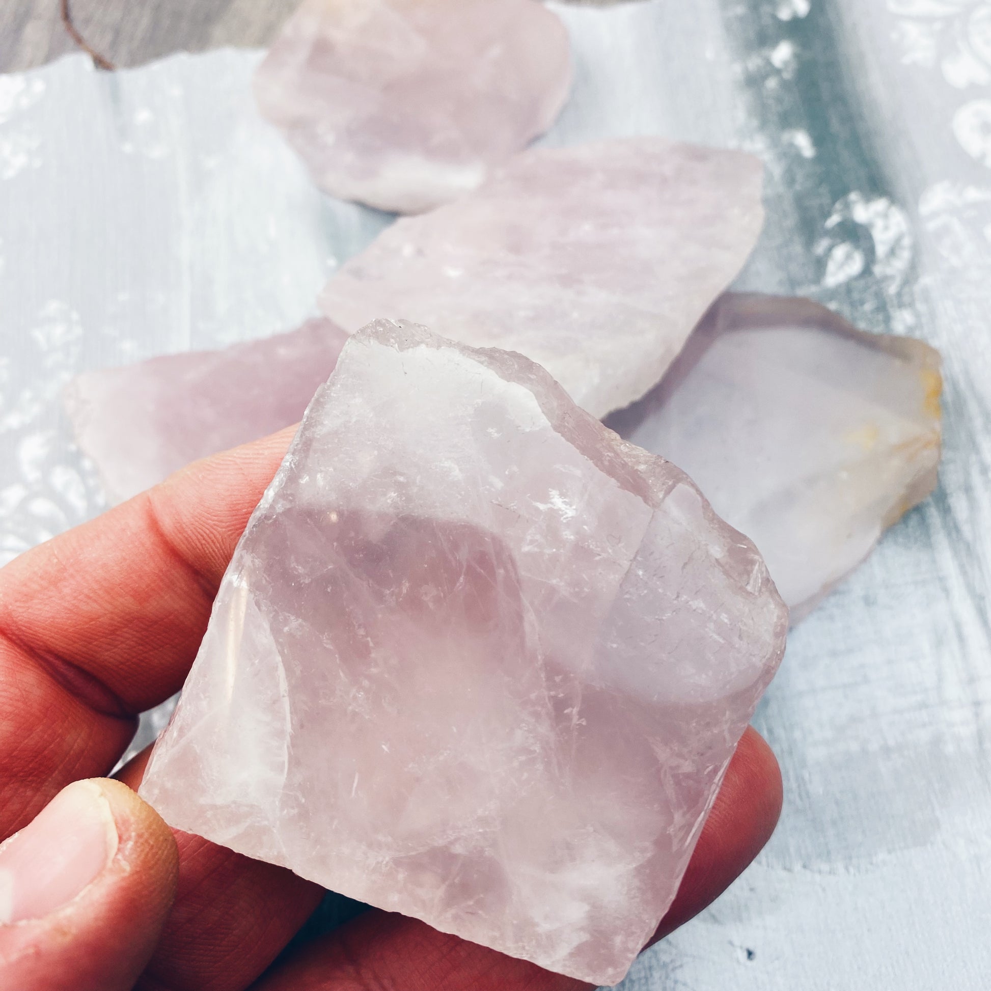 Rose Quartz Slab - The Bead N Crystal & Enclave Gems