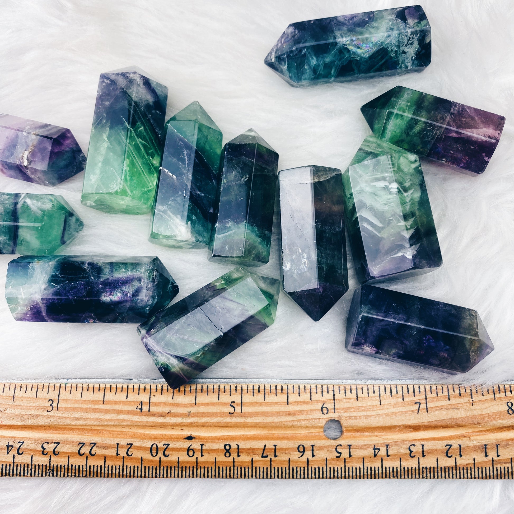 Rainbow Fluorite Baby Towers - The Bead N Crystal & Enclave Gems