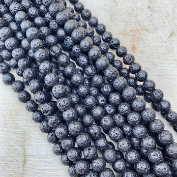 Lava Rock 8 mm - The Bead N Crystal & Enclave Gems