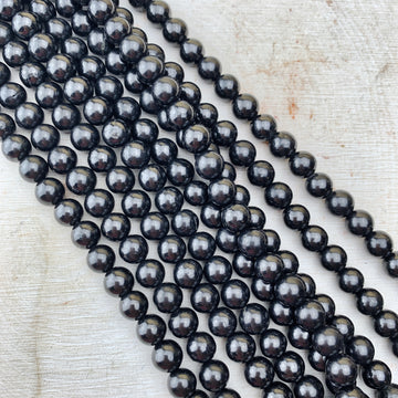 Shungite 8 mm - The Bead N Crystal & Enclave Gems