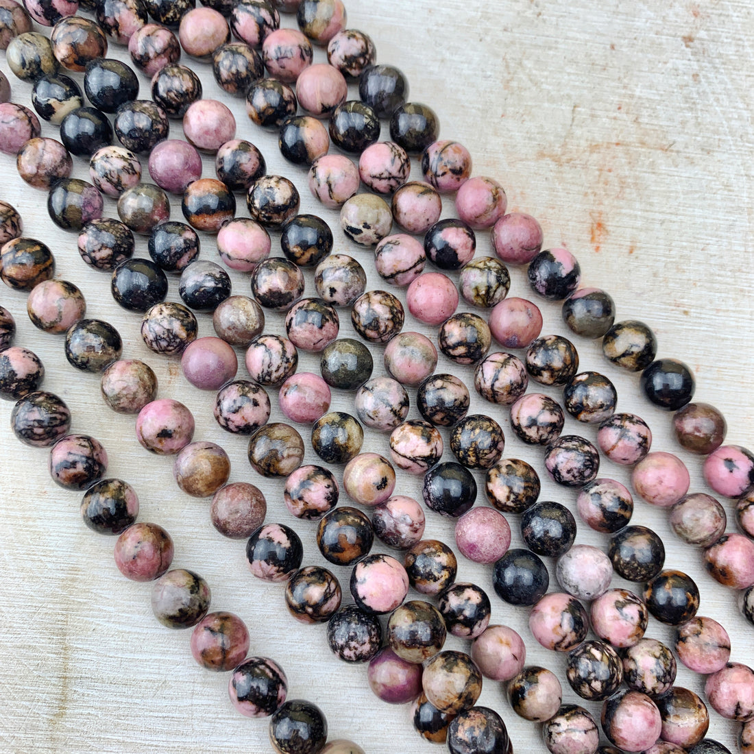 Rhodonite 8 mm - The Bead N Crystal & Enclave Gems