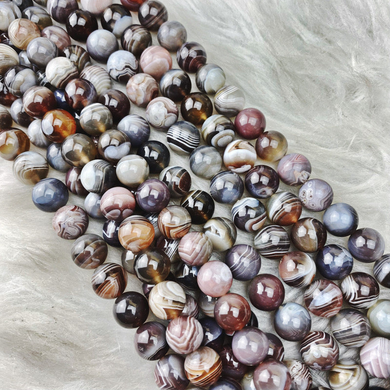 Botswana Agate 10 mm - The Bead N Crystal & Enclave Gems