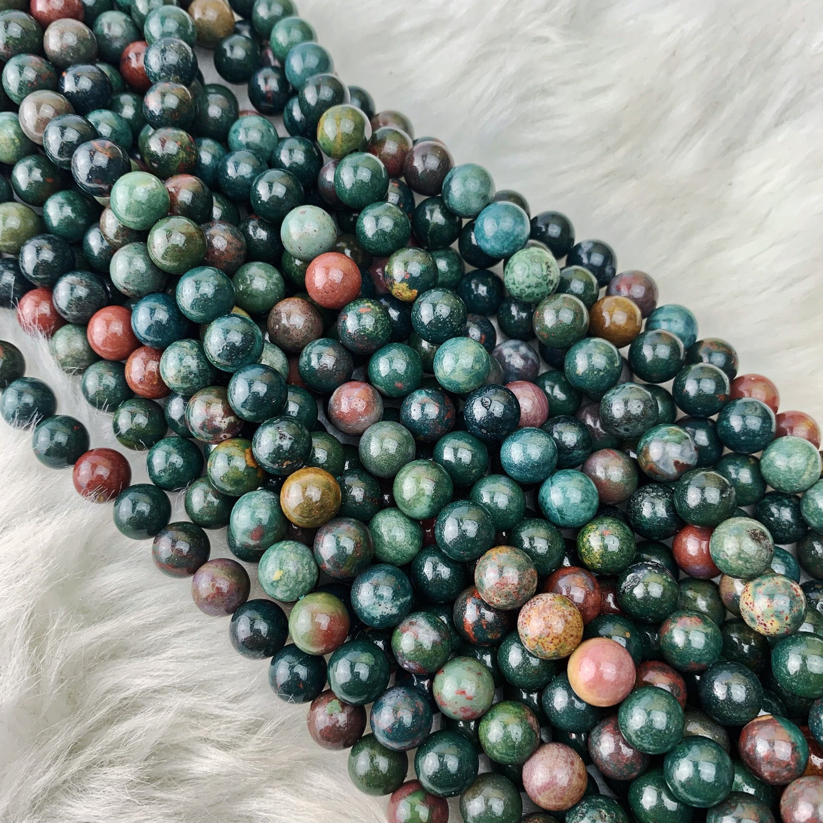 Bloodstone 8 mm - The Bead N Crystal & Enclave Gems