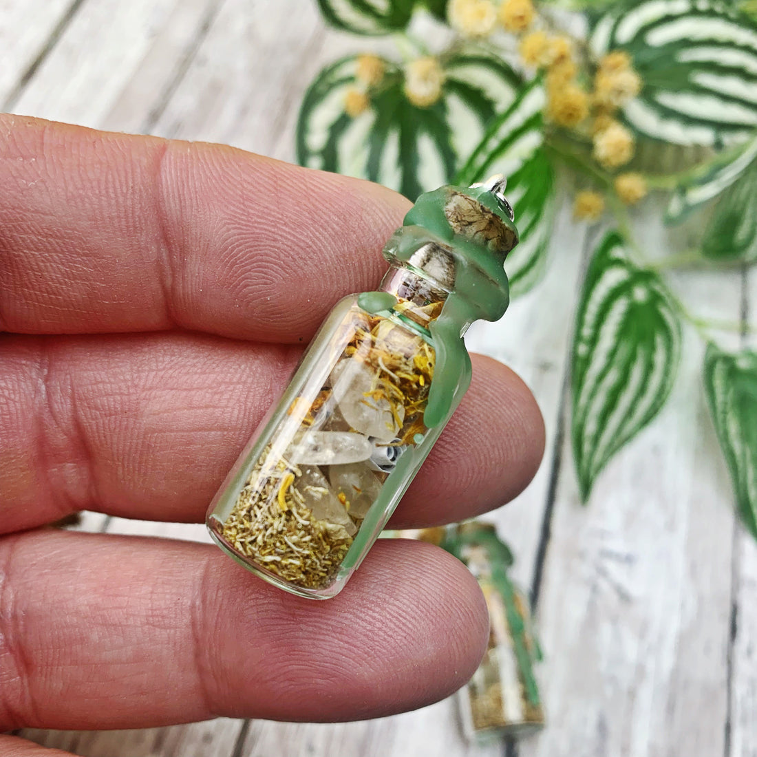 Prosperity Spell Jar/Pendant - The Bead N Crystal & Enclave Gems