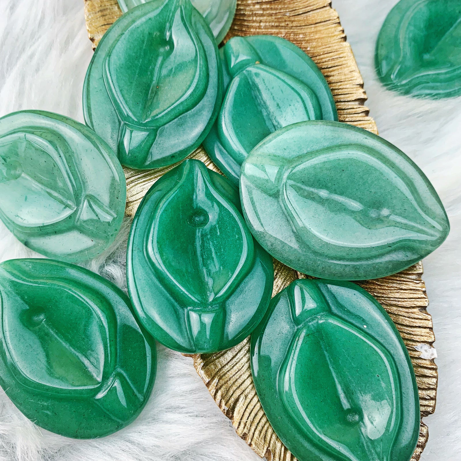 Aventurine Yoni (39) - The Bead N Crystal & Enclave Gems