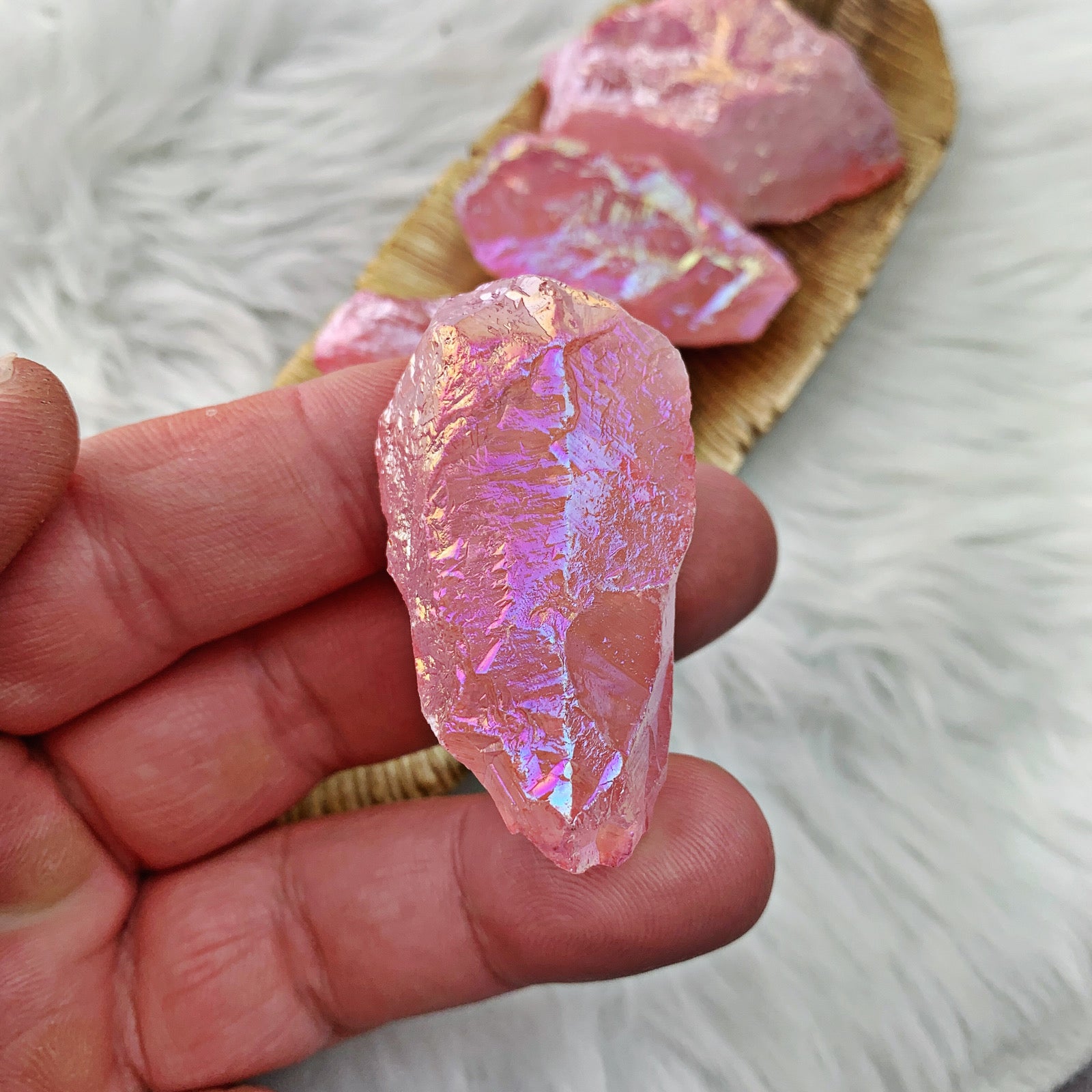 Pink Aura Quartz (908) - The Bead Shoppe