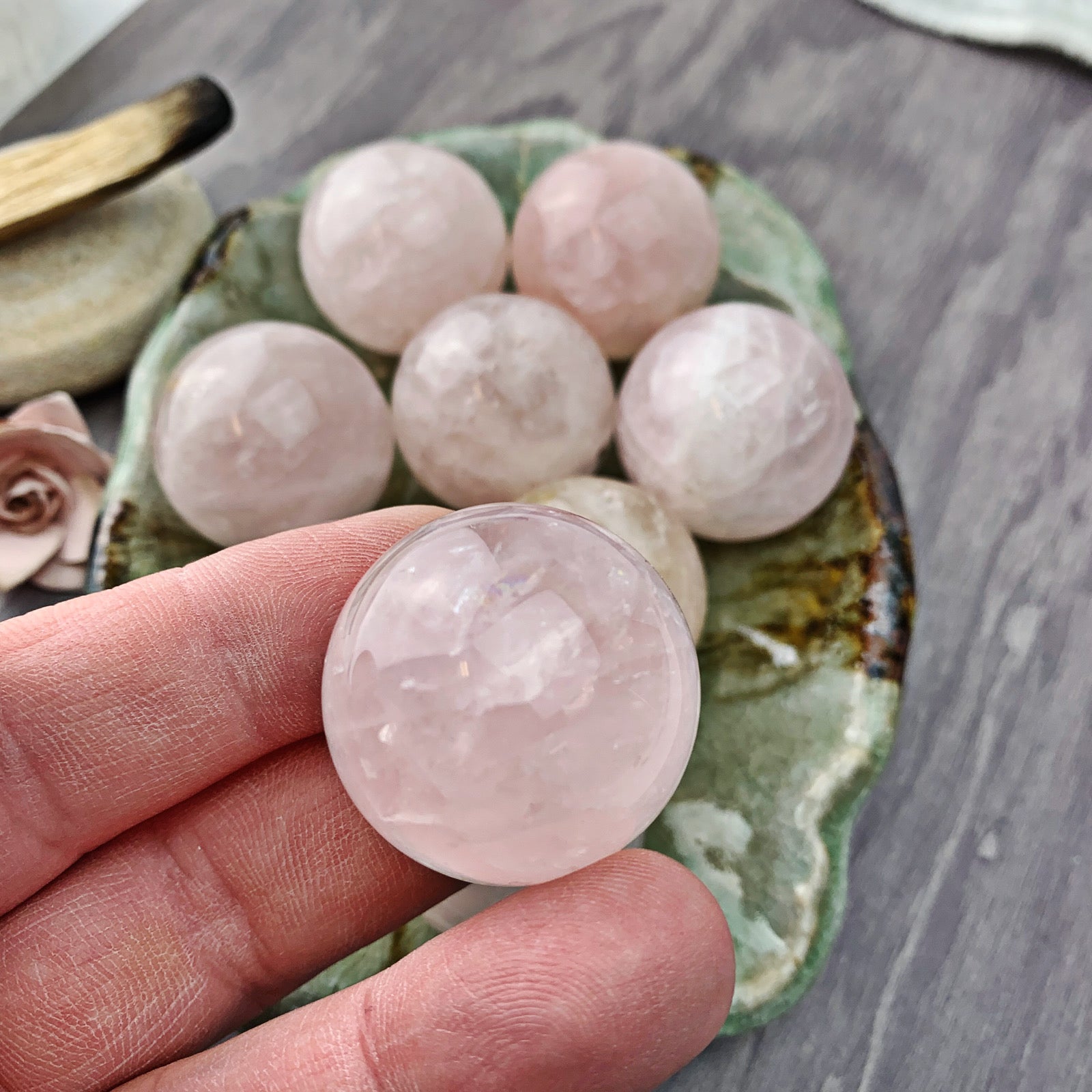 Rose Quartz Sphere (916) - The Bead Shoppe