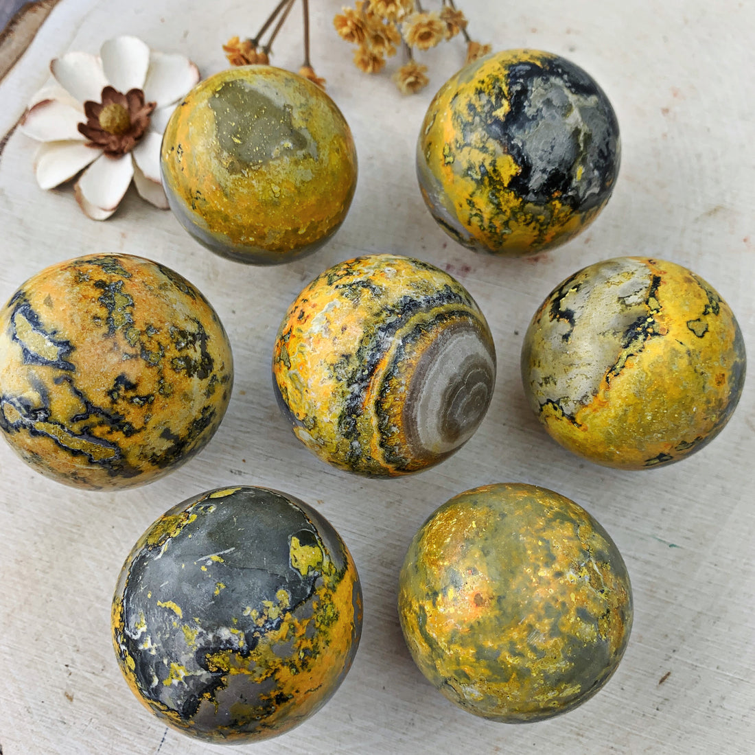 Bumblebee Jasper Sphere (925) - The Bead Shoppe