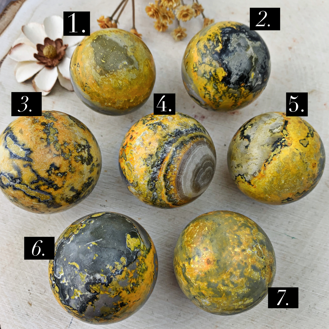 Bumblebee Jasper Sphere (925) - The Bead Shoppe