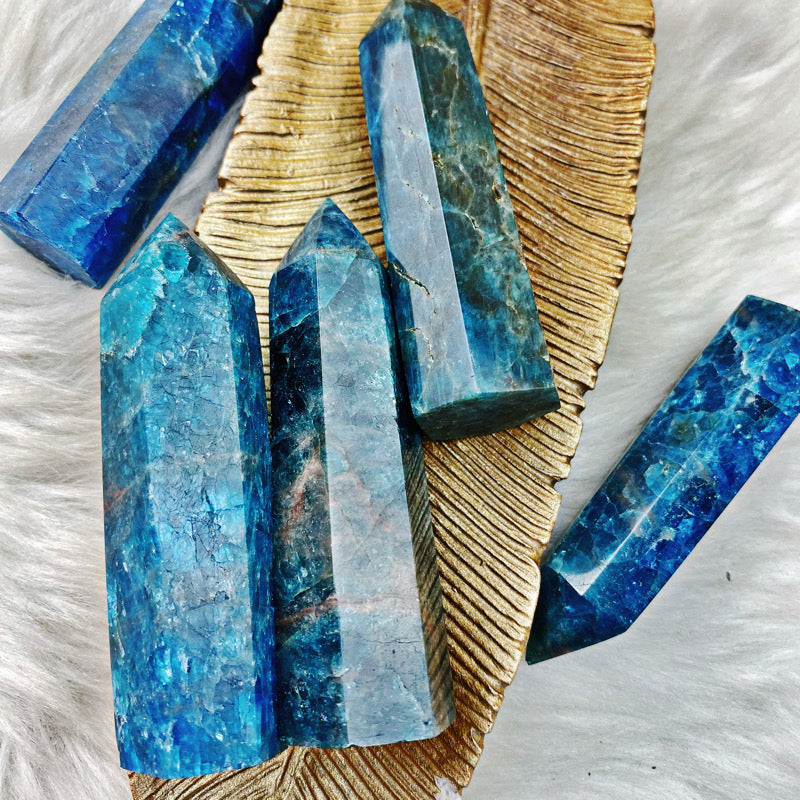 Apatite Towers - Lovely Deep Blue - The Bead N Crystal & Enclave Gems