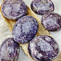 Lepidolite Palm Stone LG - The Bead N Crystal & Enclave Gems