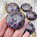 Lepidolite Palm Stone LG - The Bead N Crystal & Enclave Gems