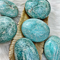 Amazonite Palm Stone LG - Ocean Vibes - The Bead N Crystal & Enclave Gems