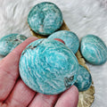 Amazonite Palm Stone LG - Ocean Vibes - The Bead N Crystal & Enclave Gems