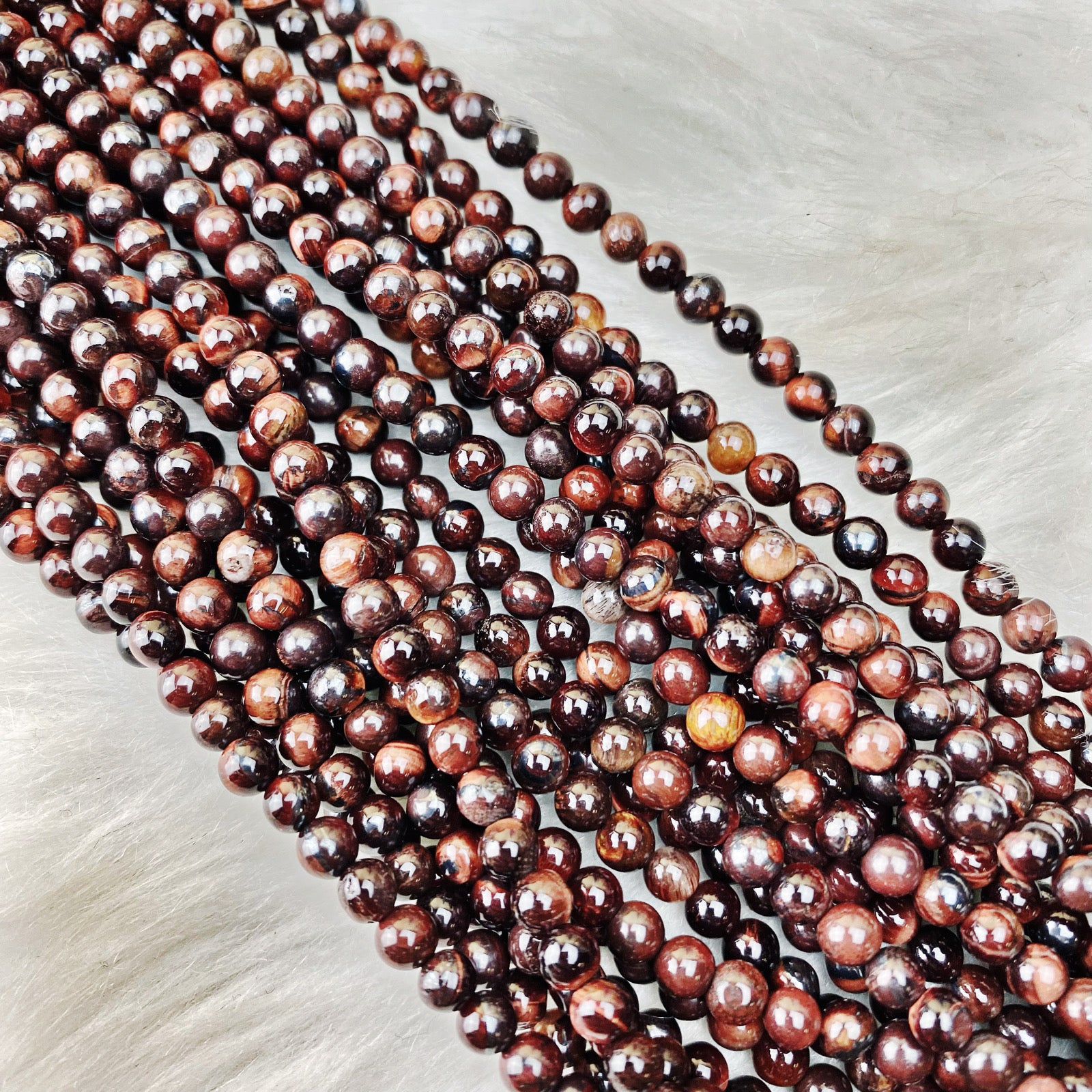 Red Tiger's Eye 4 mm - The Bead N Crystal & Enclave Gems