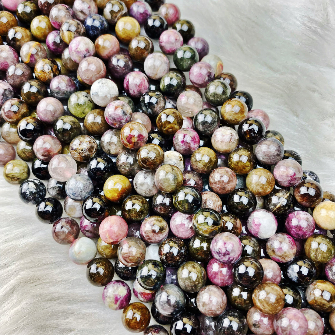 Watermelon Tourmaline 6 mm - The Bead N Crystal & Enclave Gems