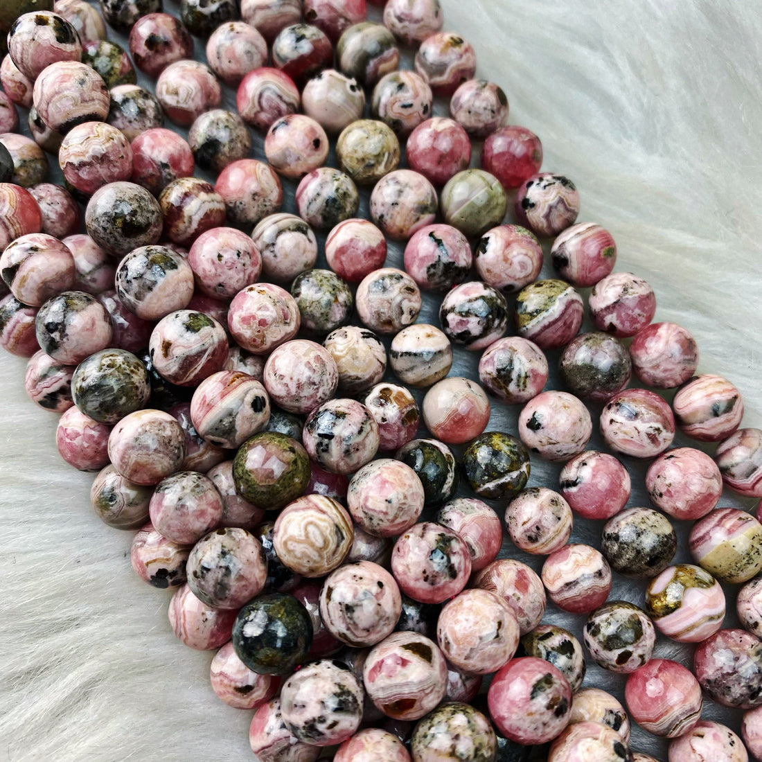 Rhodochrosite 8 mm - The Bead N Crystal & Enclave Gems