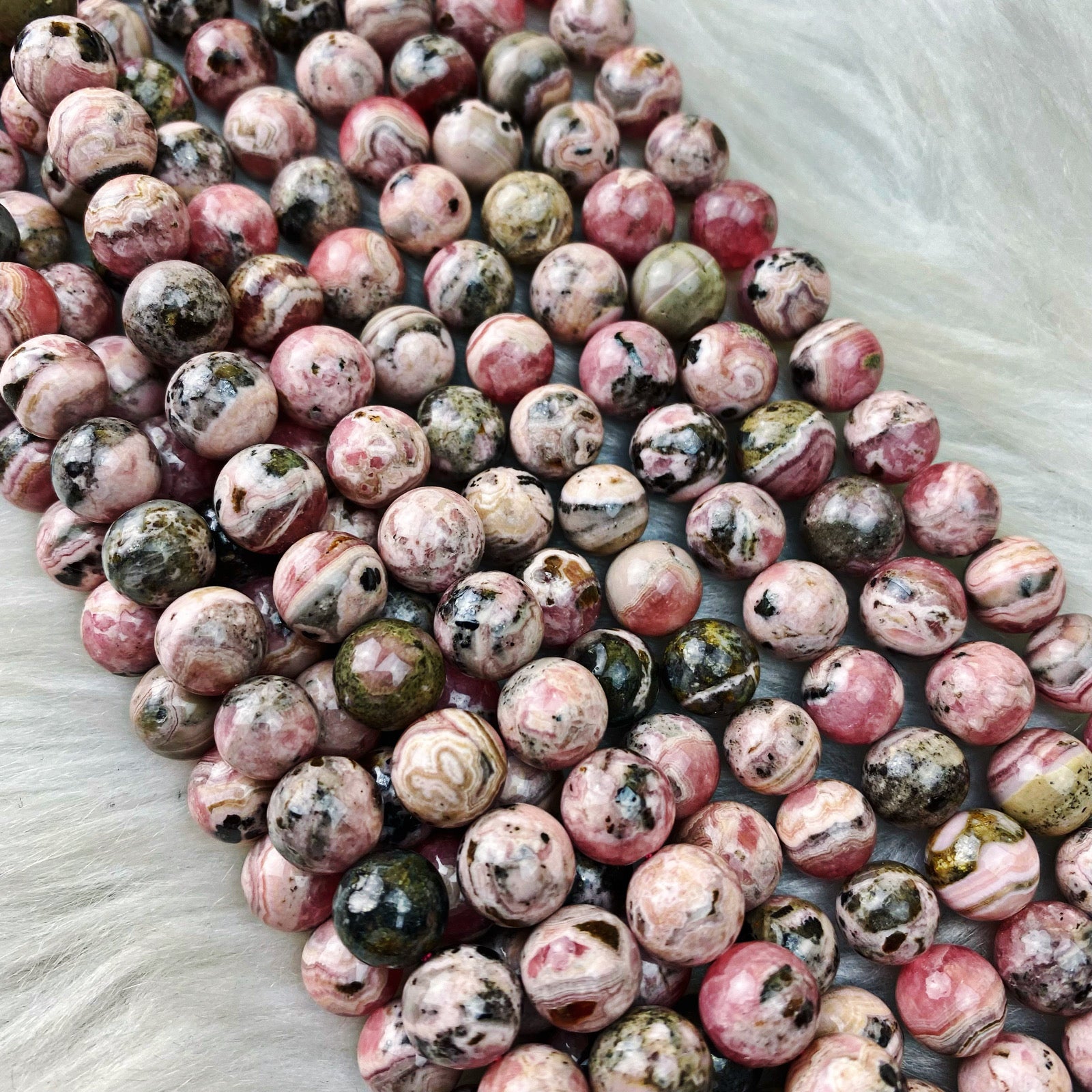 Rhodochrosite 8 mm - The Bead N Crystal & Enclave Gems