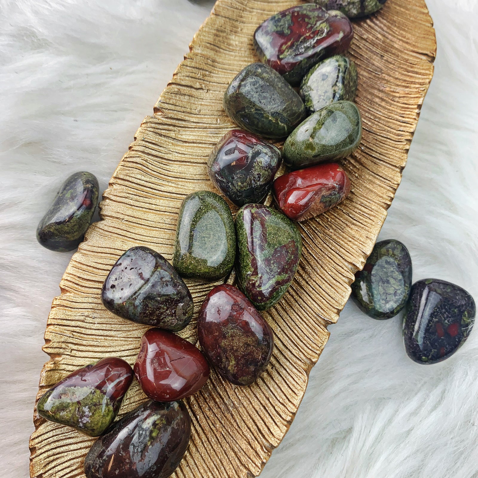 Dragon's Blood Jasper Tumbled Stones (Set of 3) (822) - The Bead Shoppe