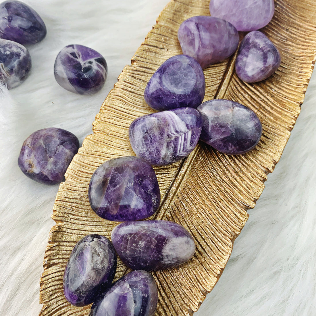 Amethyst Tumbled Stones (Set of 3) (830) - The Bead Shoppe