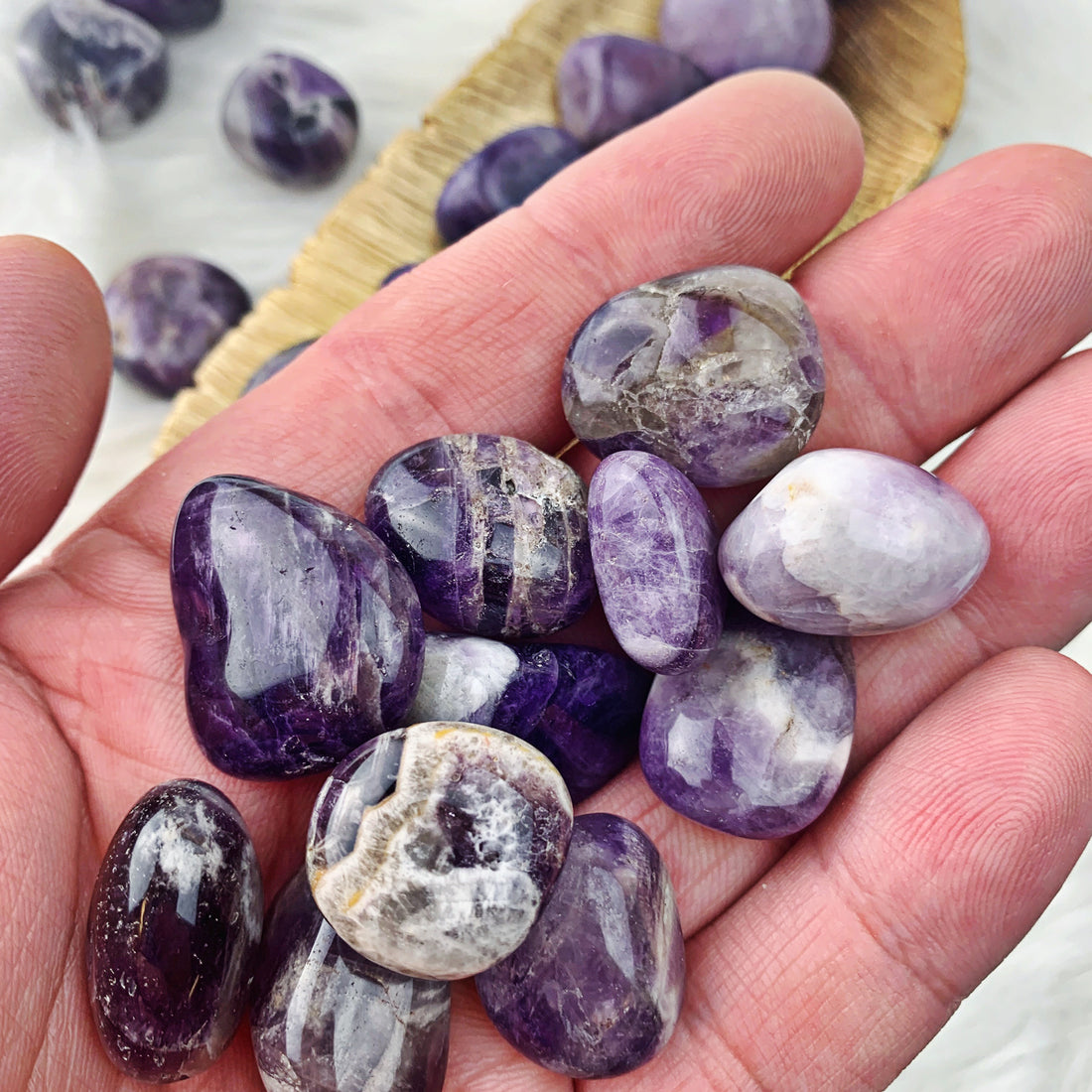 Amethyst Tumbled Stones (Set of 3) (830) - The Bead Shoppe