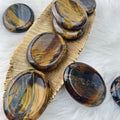 Tiger's Eye Worry Stone Palm Stone (838) - The Bead Shoppe