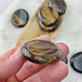 Tiger's Eye Worry Stone Palm Stone (838) - The Bead Shoppe