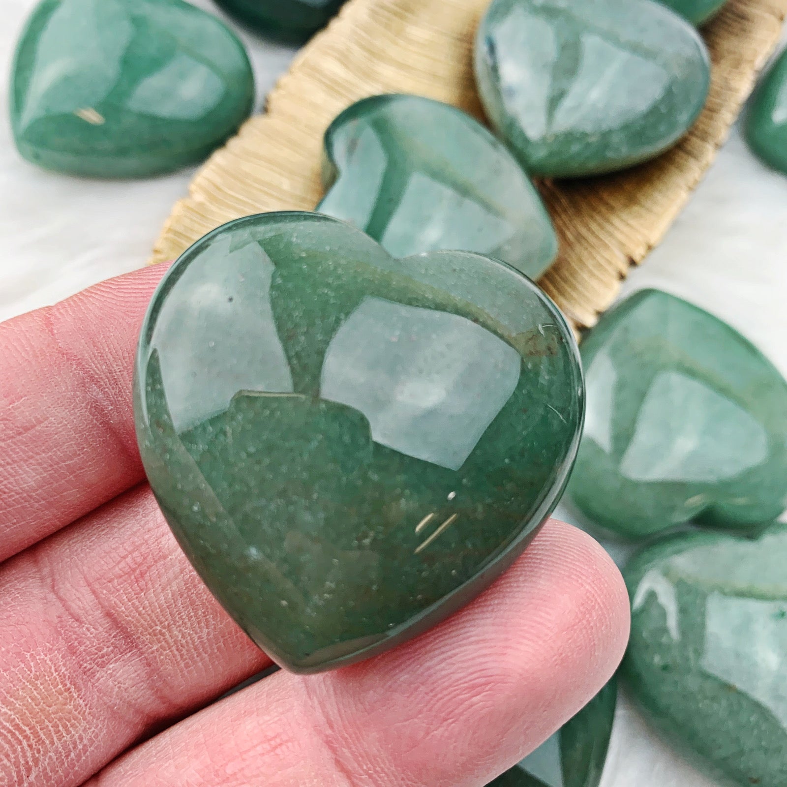 Aventurine Heart (849) - The Bead Shoppe