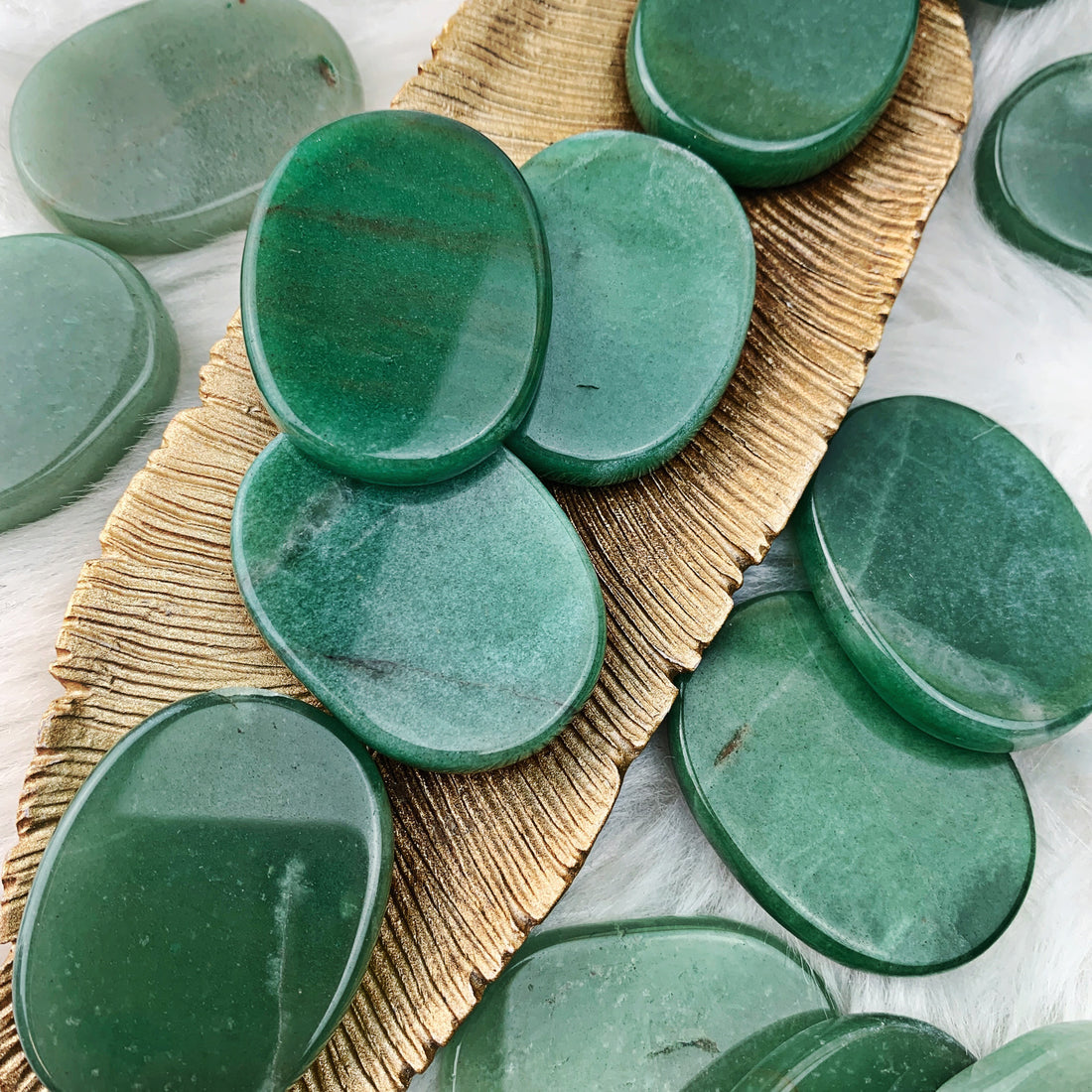 Aventurine Palm Stone (852) - The Bead Shoppe