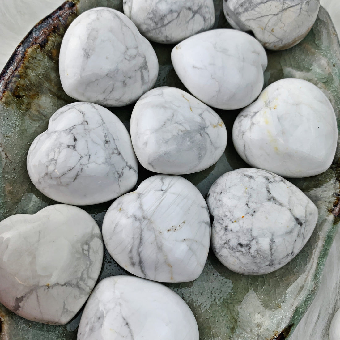 Howlite Heart (859) - The Bead Shoppe