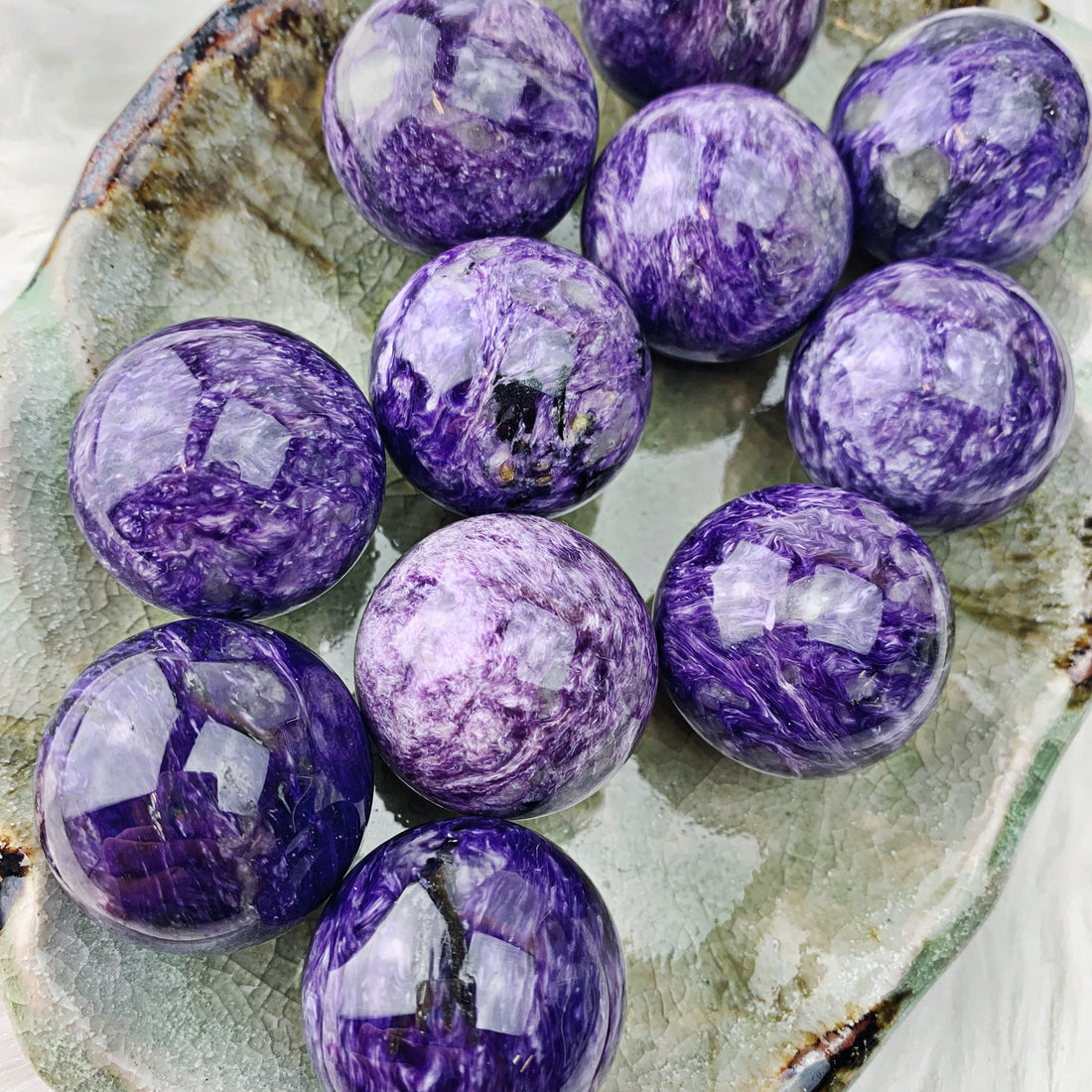 Charoite Sphere (863) - The Bead Shoppe