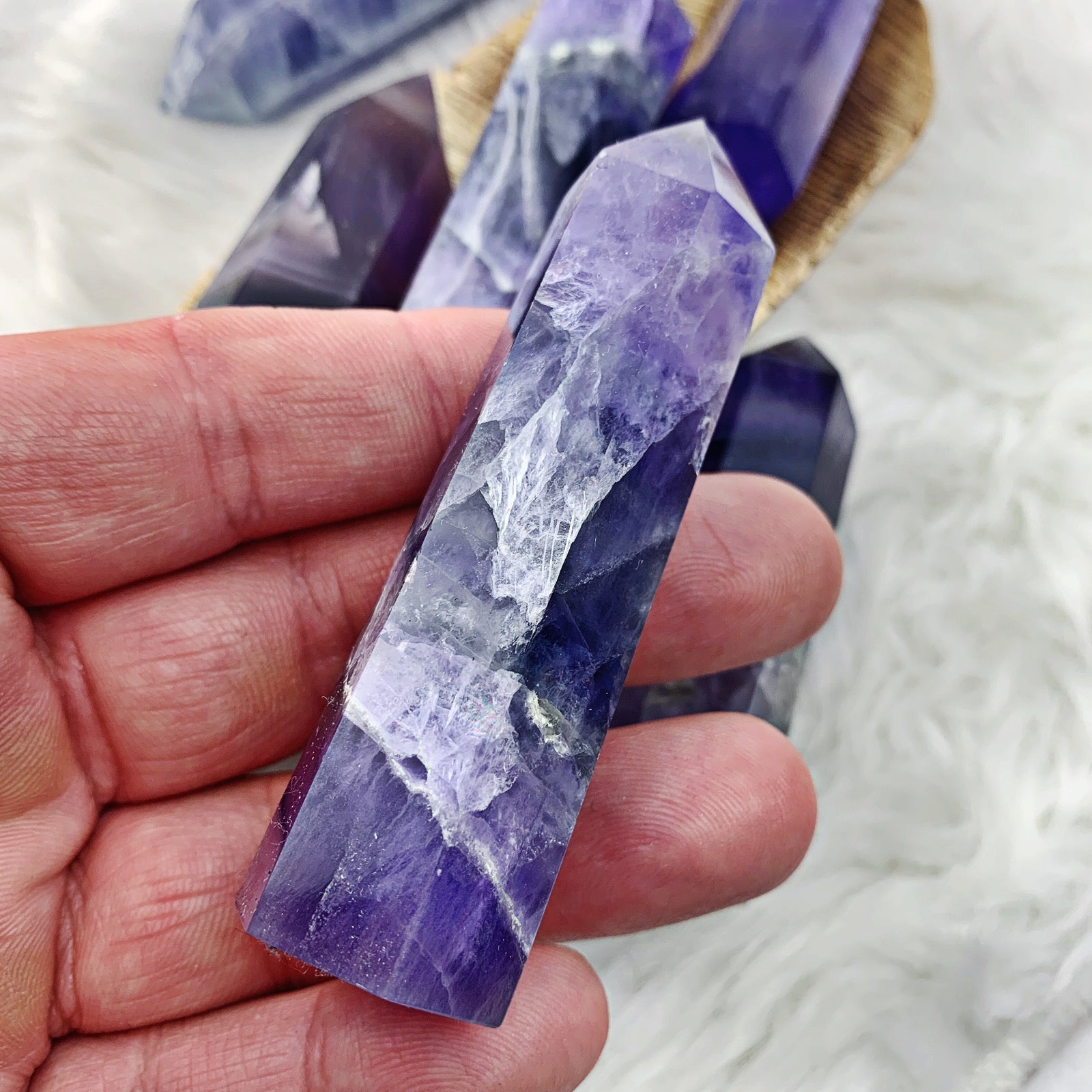 Lavender Fluorite Tower (870) - The Bead Shoppe