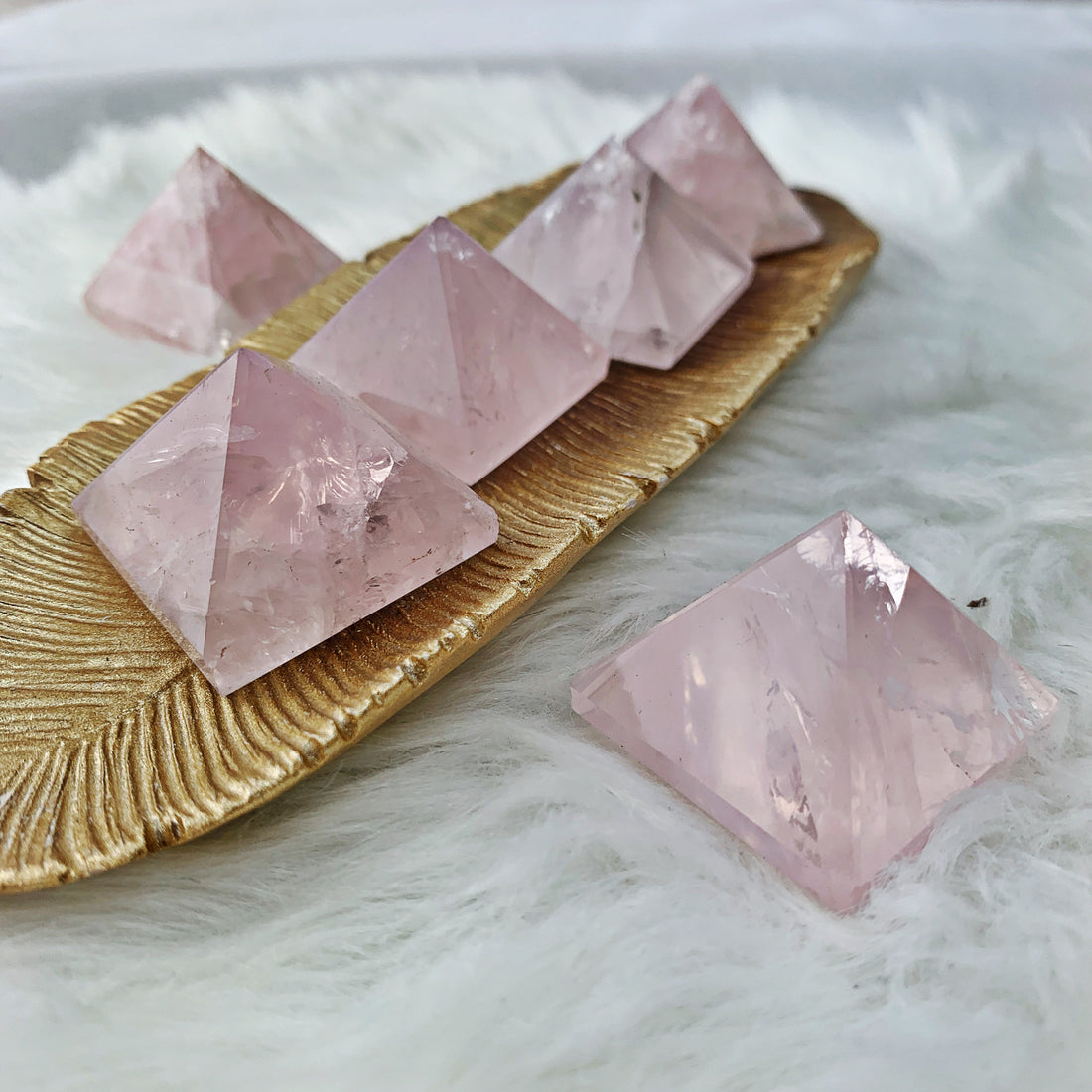 Rose Quartz Pyramid (871) - The Bead Shoppe