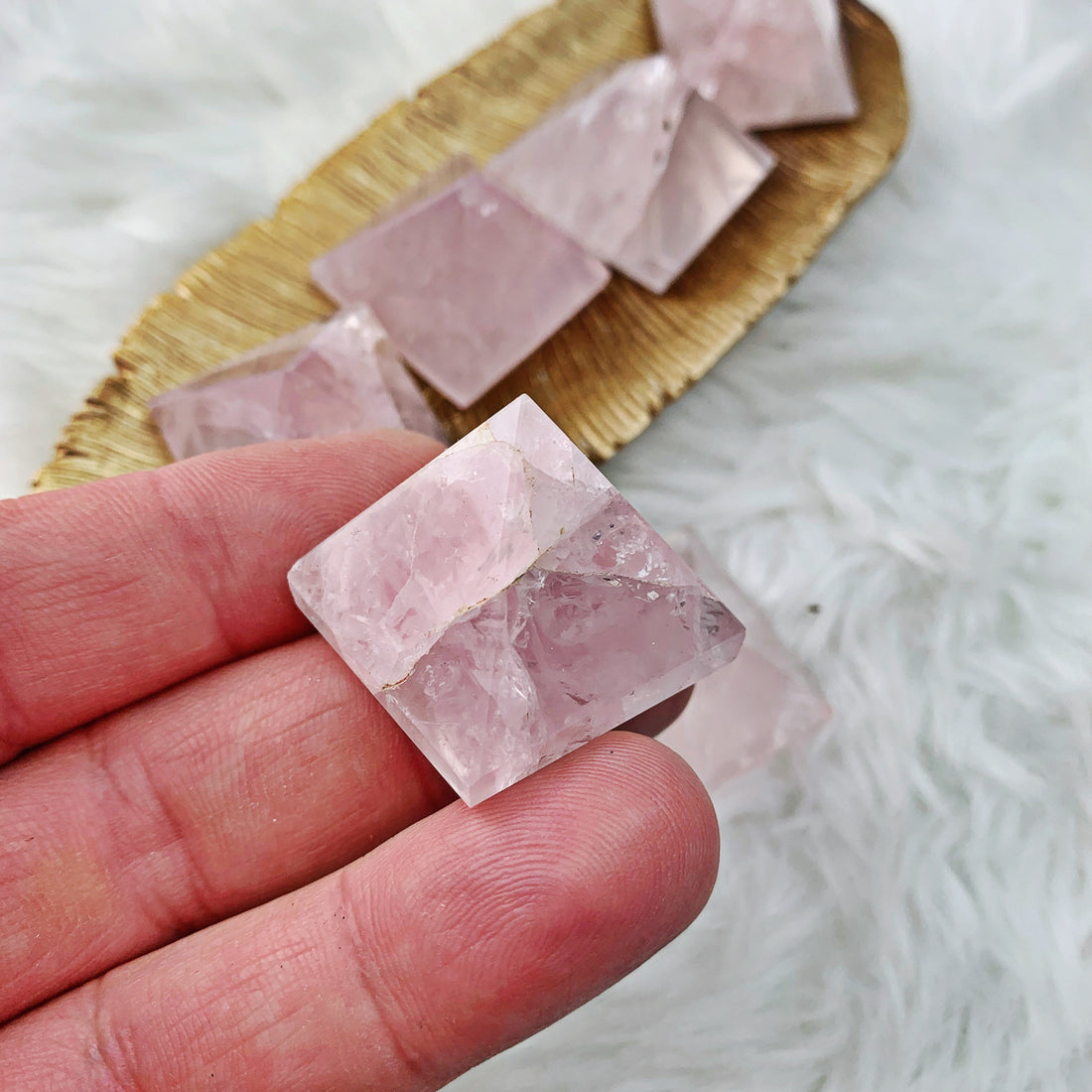 Rose Quartz Pyramid (871) - The Bead Shoppe