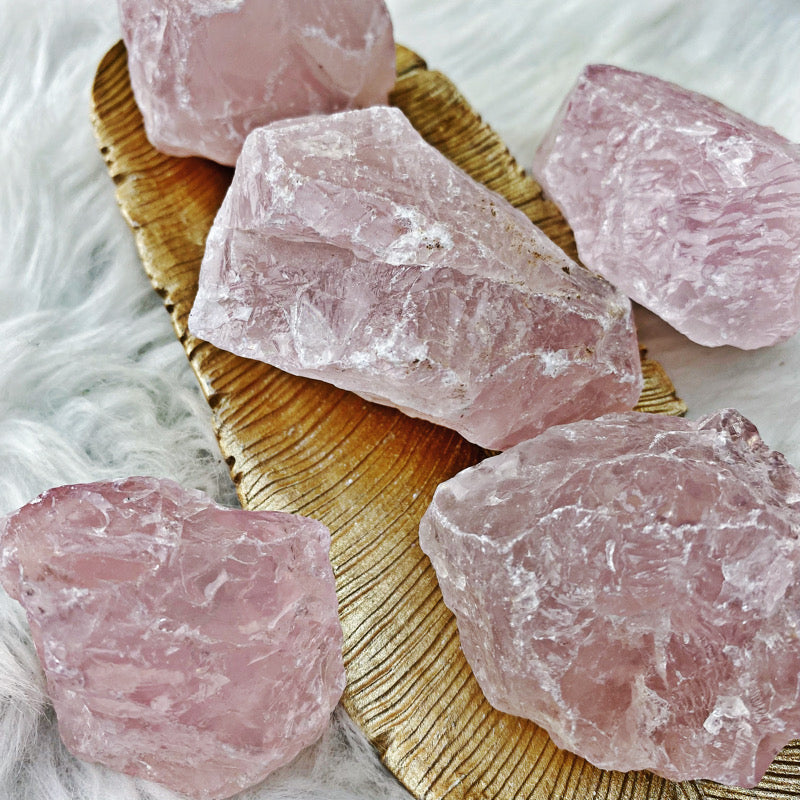 Rose Quartz - LG Raw from Madagascar - The Bead N Crystal & Enclave Gems