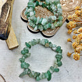 Green Aventurine Chip Stretch Bracelet - The Bead N Crystal & Enclave Gems