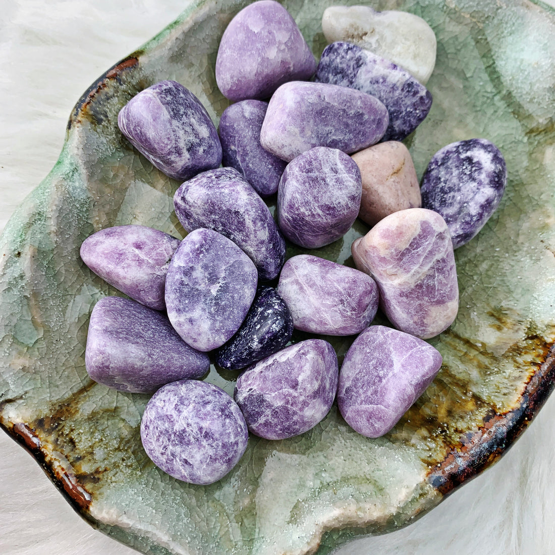 Lepidolite Tumbled Stone (Set of 2) (882) - The Bead Shoppe