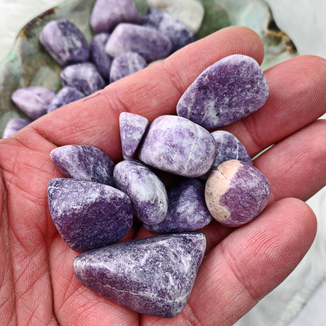 Lepidolite Tumbled Stone (Set of 2) (882) - The Bead Shoppe